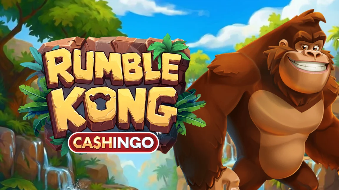 The promotional header for Rumble Kong CASHINGO™, an online slot game on Betty.ca.