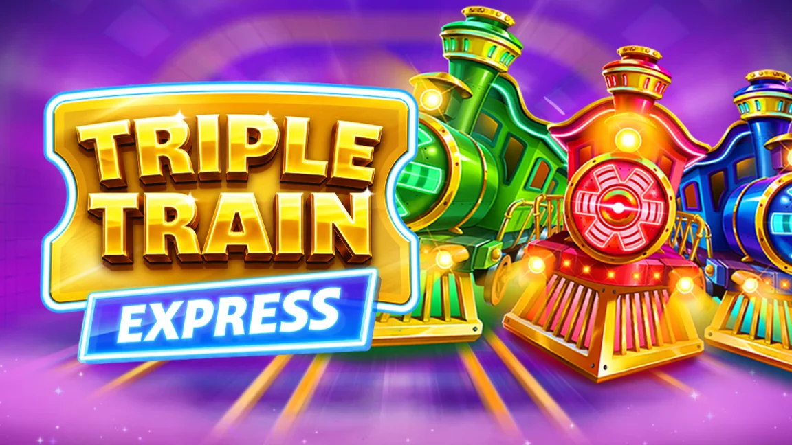 The promotional header for Triple Train Express™, an online slot game on Betty.ca.
