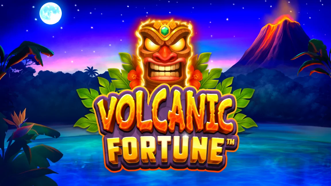 The promotional header for Volcanic Fortune, an online slot game on Betty.ca.
