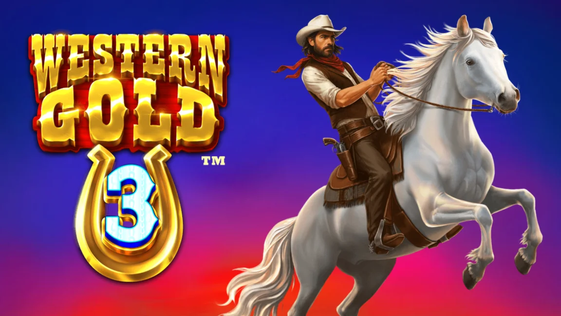 The promotional header for Western Gold 3™, an online slot game on Betty.ca.