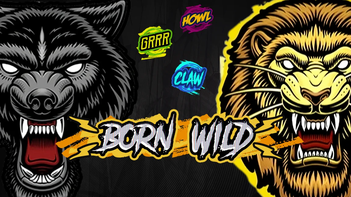 The promotional header for Born Wild, an online slot game on Betty.ca.