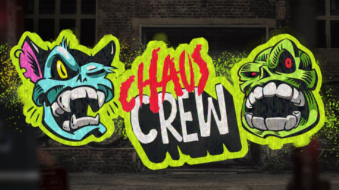 The promotional header for Chaos Crew, an online slot game on Betty.ca.