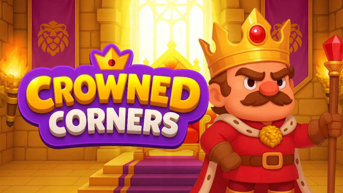 The promotional header for Crowned Corners, an online slot game on Betty.ca.