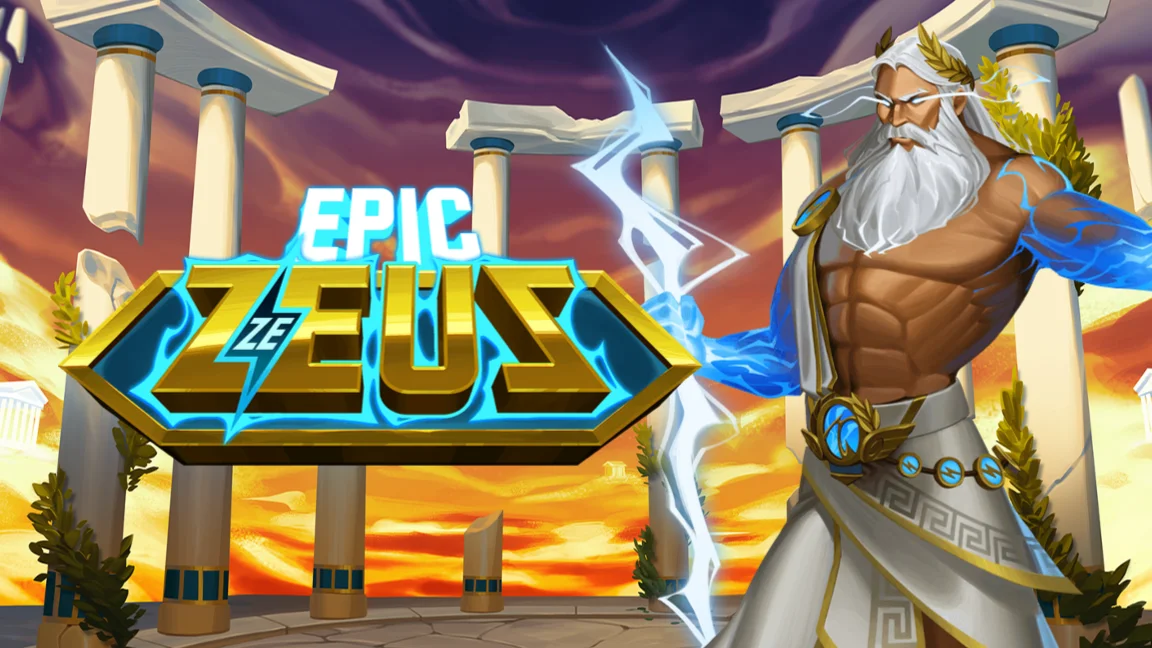 The promotional header for Epic Ze Zeus, an online slot game on Betty.ca.
