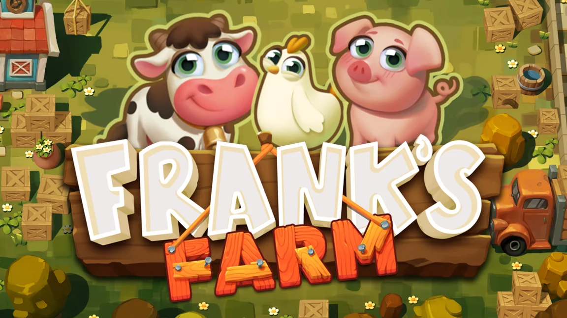 The promotional header for Frank's Farm, an online slot game on Betty.ca.