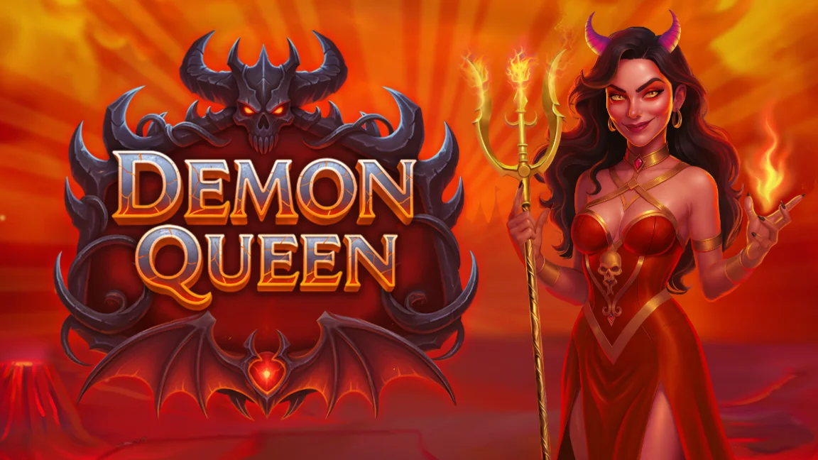 The promotional header for Demon Queen, an online slot game on Betty.ca.