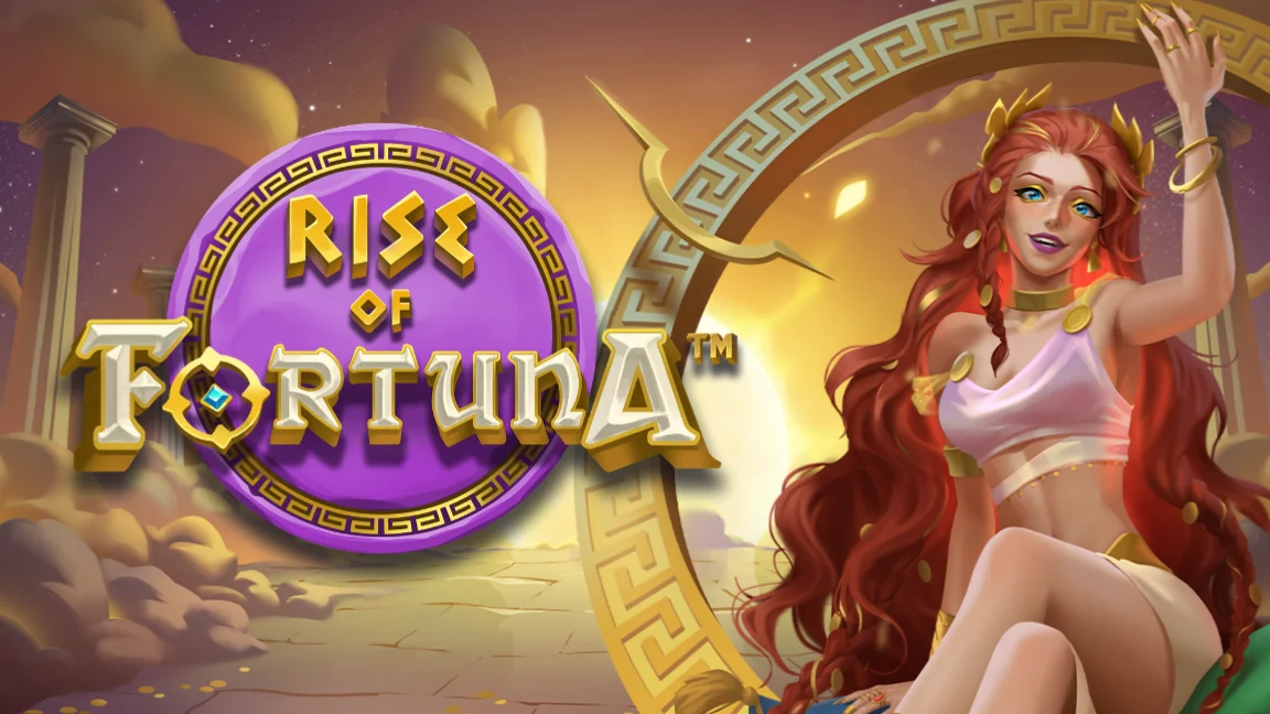 The promotional header for Rise of Fortuna™, an online slot game on Betty.ca.