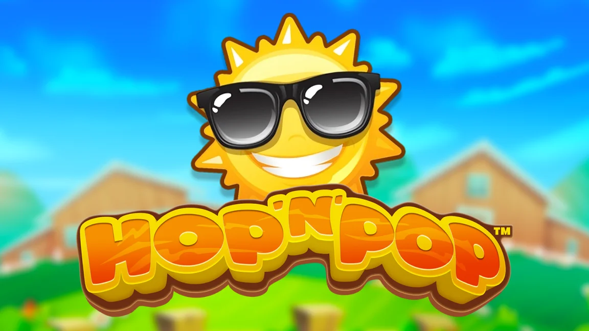 The promotional header for Hop’n’Pop, an online slot game on Betty.ca.
