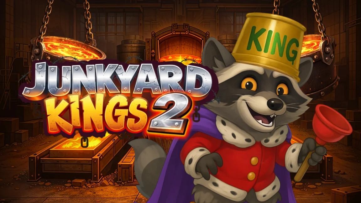 The promotional header for Junkyard Kings 2, an online slot game on Betty.ca.