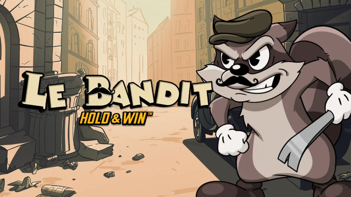 The promotional header for Le Bandit Hold & Win, an online slot game on Betty.ca.