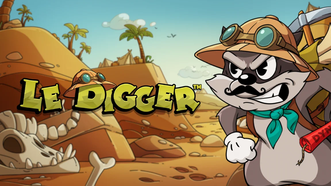 The promotional header for Le Digger, an online slot game on Betty.ca.