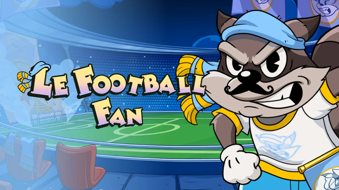 The promotional header for Le Football Fan, an online slot game on Betty.ca.