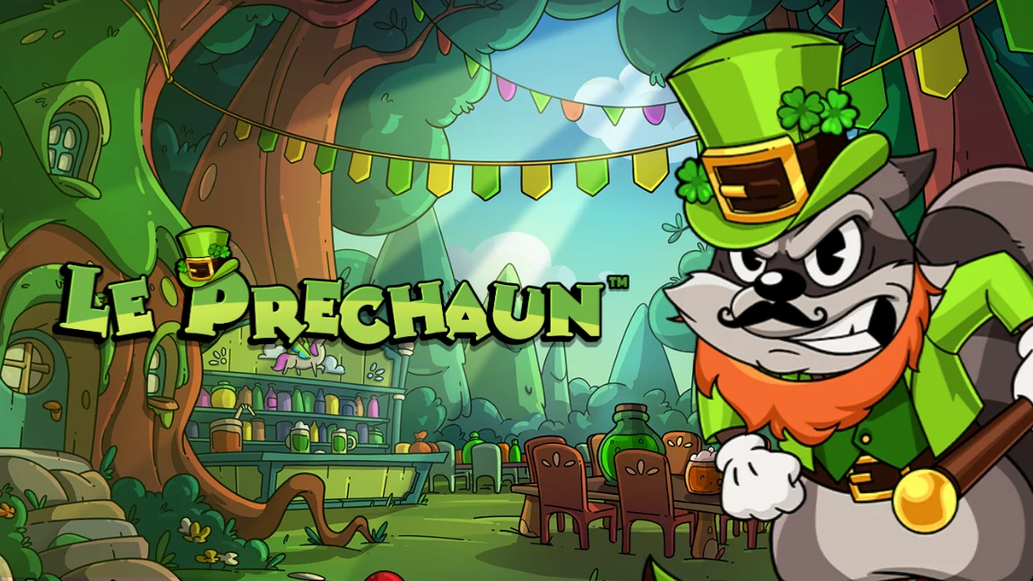 The promotional header for Le Prechaun, an online slot game on Betty.ca.