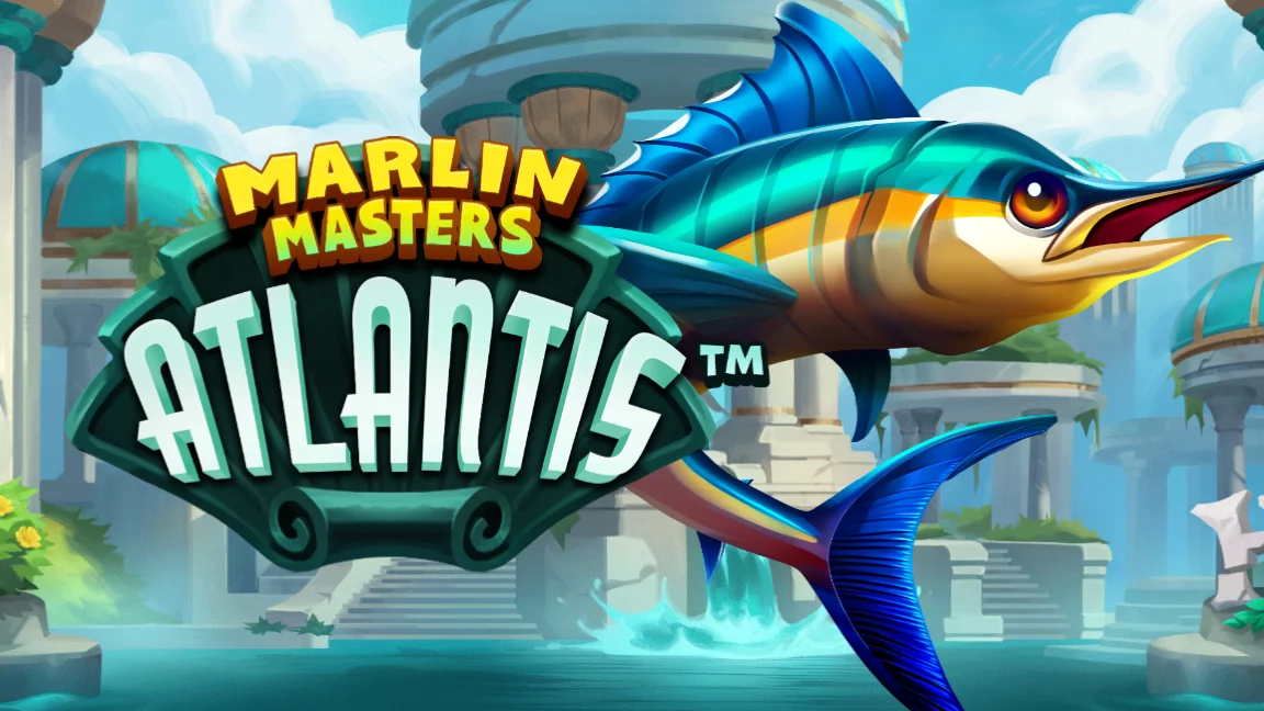 The promotional header for Marlin Masters Atlantis, an online slot game on Betty.ca.