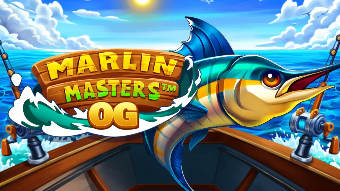 The promotional header for Marlin Masters™ OG, an online slot game on Betty.ca.