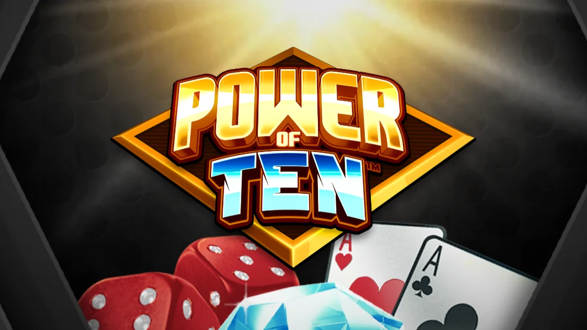The promotional header for Power of Ten, an online slot game on Betty.ca.