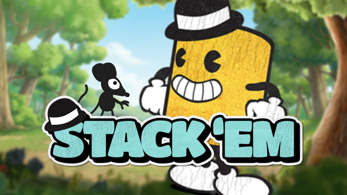 The promotional header for Stack'em, an online slot game on Betty.ca.