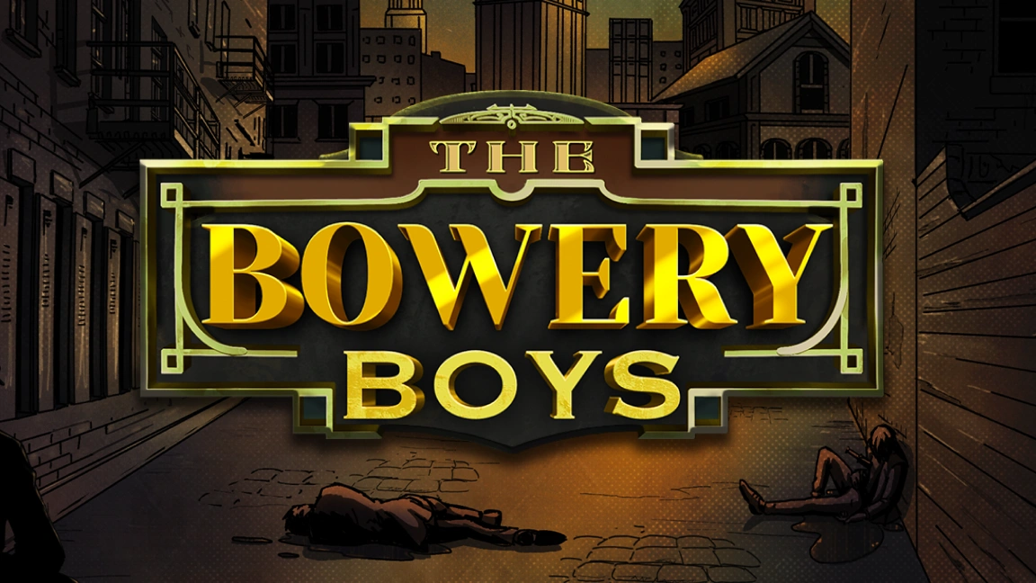 The promotional header for The Bowery Boys, an online slot game on Betty.ca.
