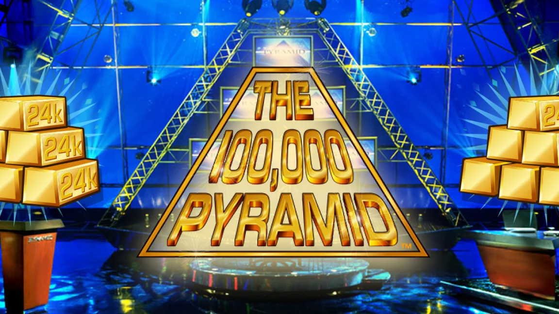 The promotional header for 100,000 Pyramid, an online slot game on Betty.ca.