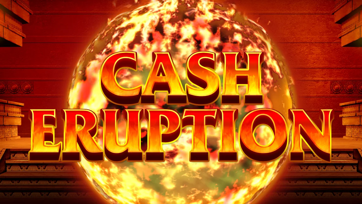 The promotional header for Cash Eruption, an online slot game on Betty.ca.