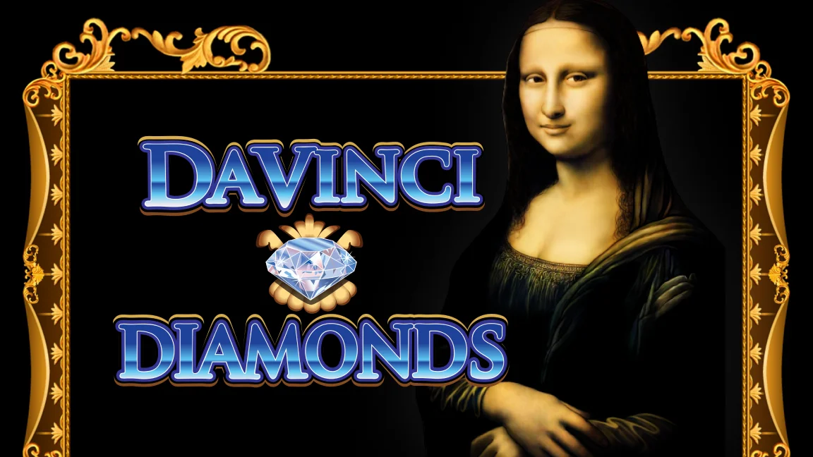 The promotional header for Da Vinci Diamonds, an online slot game on Betty.ca.