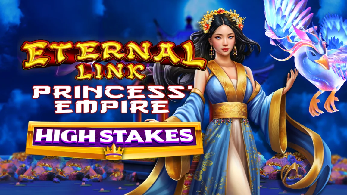The promotional header for Eternal Link Princess' Empire High Stakes, an online slot game on Betty.ca.