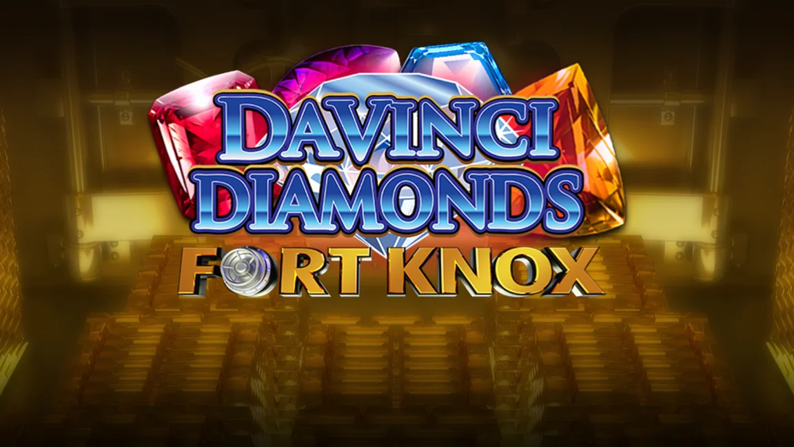The promotional header for Fort Knox Da Vinci Diamonds, an online slot game on Betty.ca.