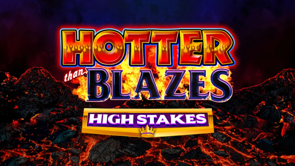The promotional header for Hotter than Blazes High Stakes, an online slot game on Betty.ca.