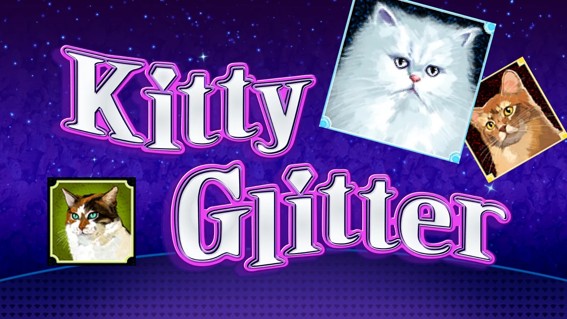The promotional header for Kitty Glitter, an online slot game on Betty.ca.