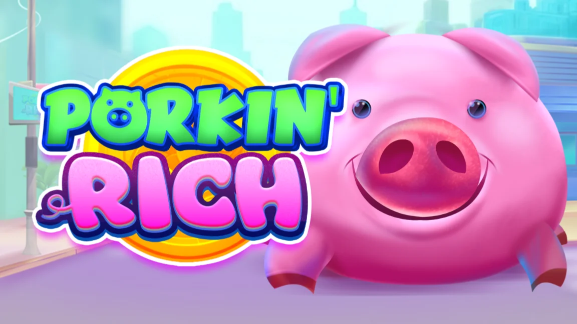 The promotional header for Porkin' Rich, an online slot game on Betty.ca.