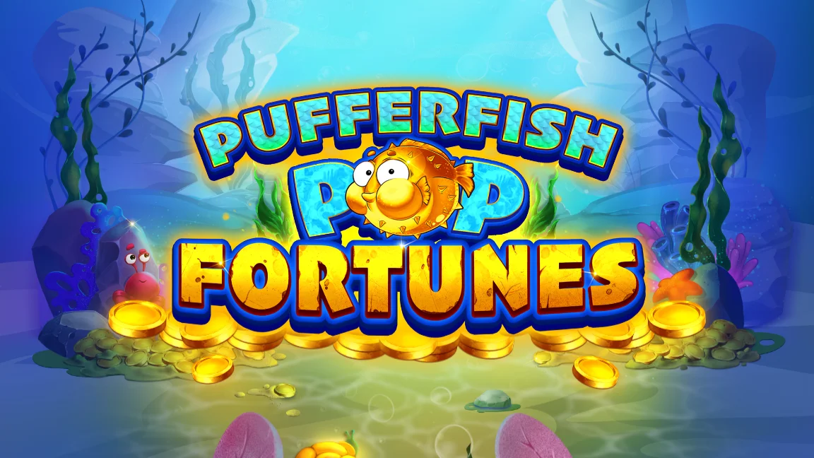 The promotional header for Pufferfish Pop Fortunes (Bonus Buy), an online slot game on Betty.ca.