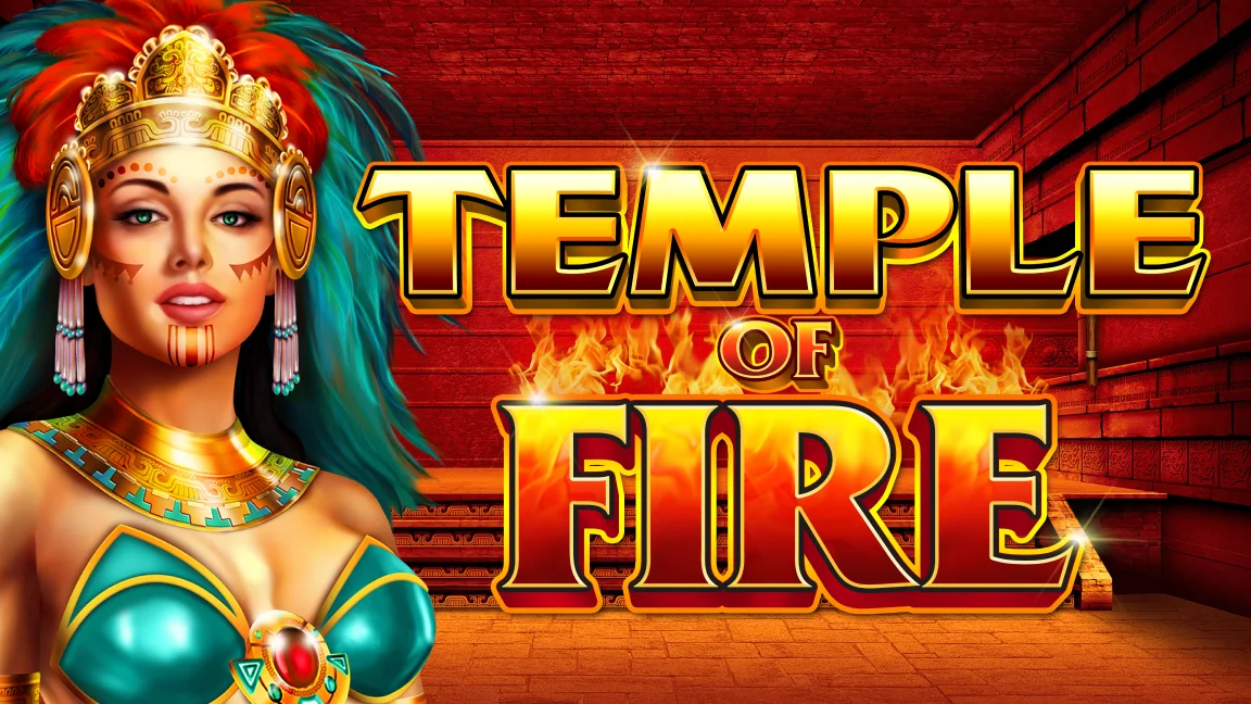 The promotional header for Temple of Fire, an online slot game on Betty.ca.