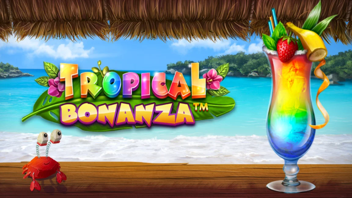 The promotional header for Tropical Bonanza (Bonus Buy), an online slot game on Betty.ca.