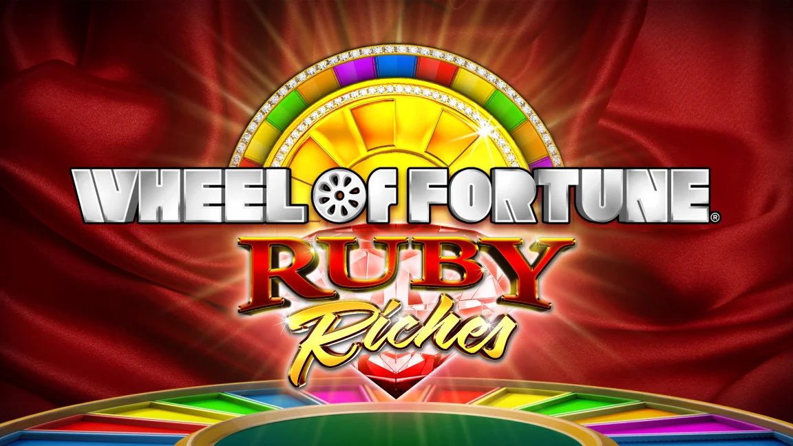 The promotional header for Wheel of Fortune Ruby Riches, an online slot game on Betty.ca.