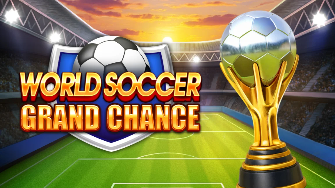 The promotional header for World Soccer Grand Chance, an online slot game on Betty.ca.