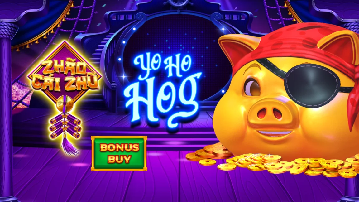 The promotional header for Zhao Cai Zhu: Yo Ho Hog (Bonus Buy), an online slot game on Betty.ca.