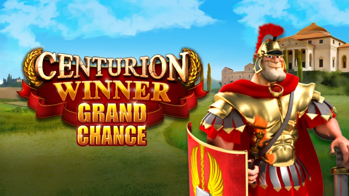 The promotional header for Centurion Winner Grand Chance, an online slot game on Betty.ca.