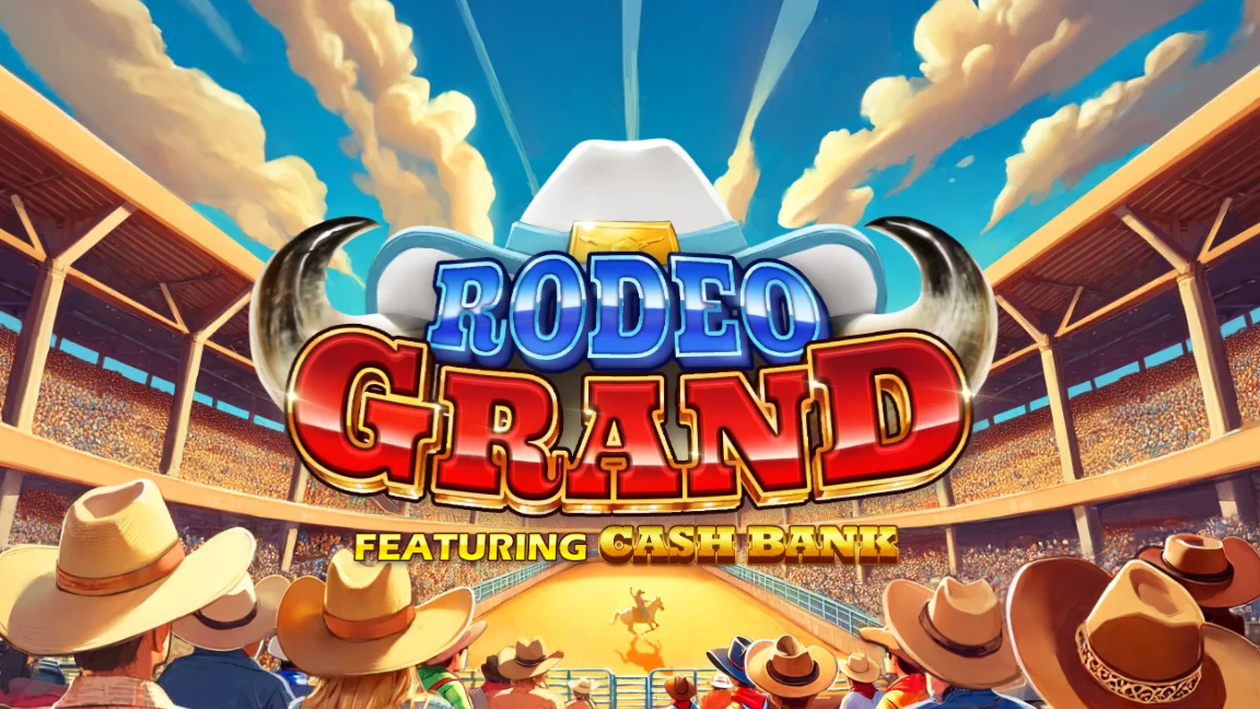 The promotional header for Rodeo Grand, an online slot game on Betty.ca.