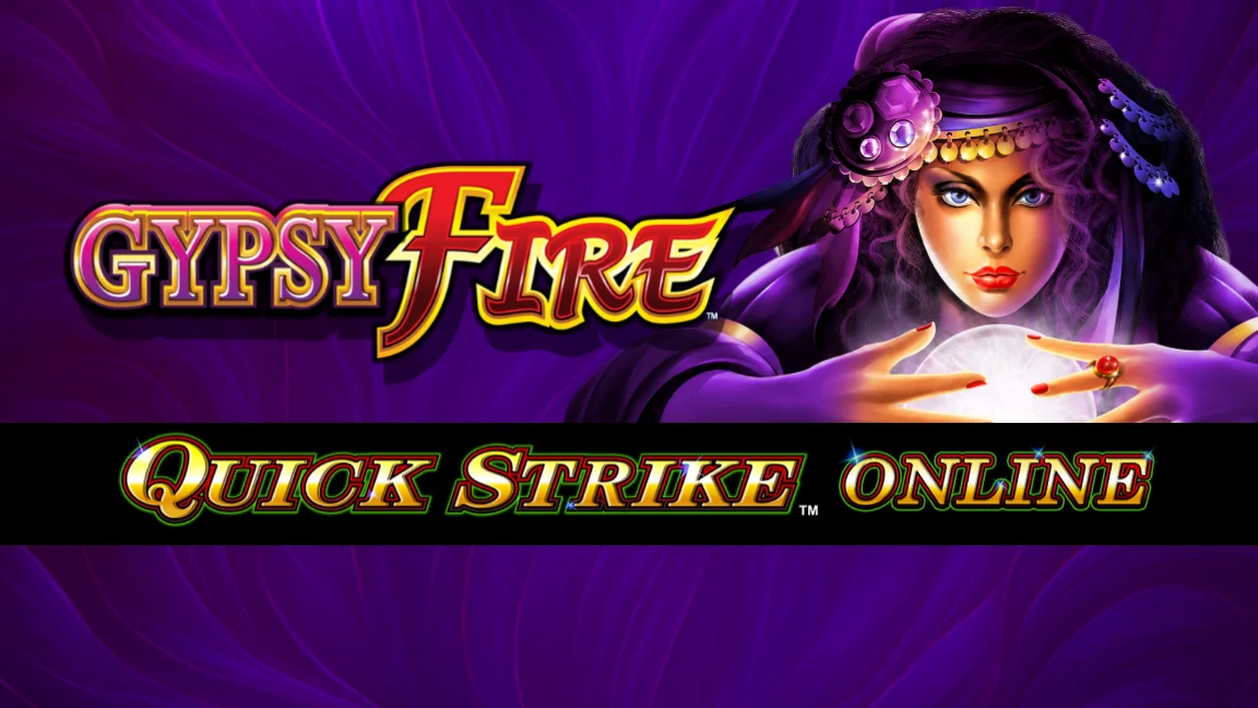 The promotional header for Gypsy Fire with Quick Strike Online, an online slot game on Betty.ca.