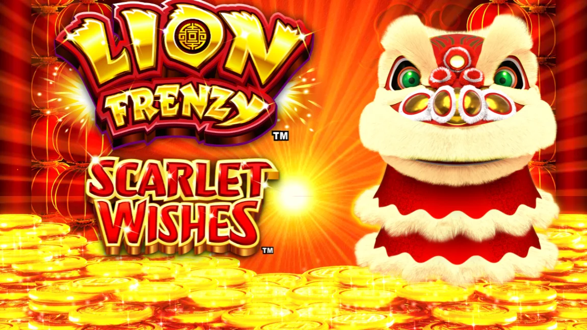 The promotional header for Lion Frenzy Scarlet Wishes, an online slot game on Betty.ca.