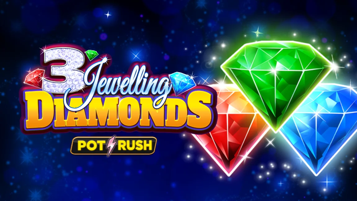 The promotional header for 3 Jewelling Diamonds, an online slot game on Betty.ca.