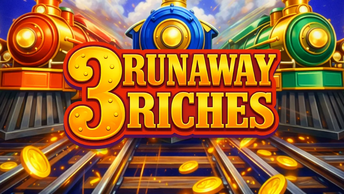 The promotional header for 3 Runaway Riches, an online slot game on Betty.ca.