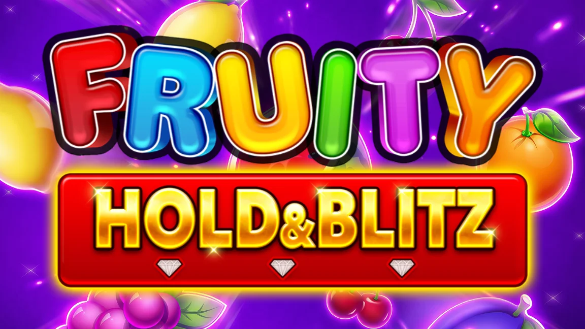 The promotional header for Fruity Hold & Blitz, an online slot game on Betty.ca.