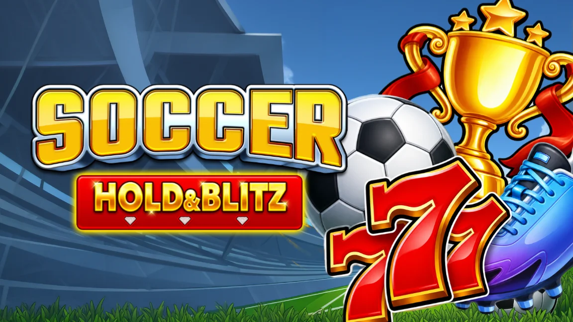 The promotional header for Soccer Hold & Blitz, an online slot game on Betty.ca.