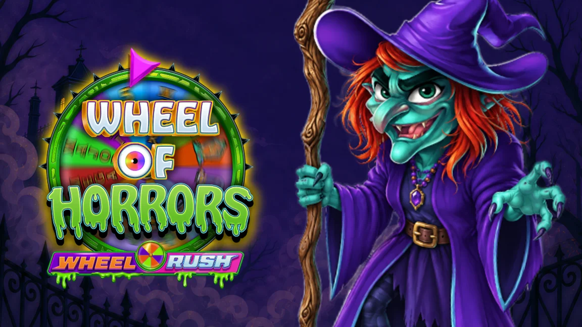 The promotional header for Wheel of Horrors, an online slot game on Betty.ca.