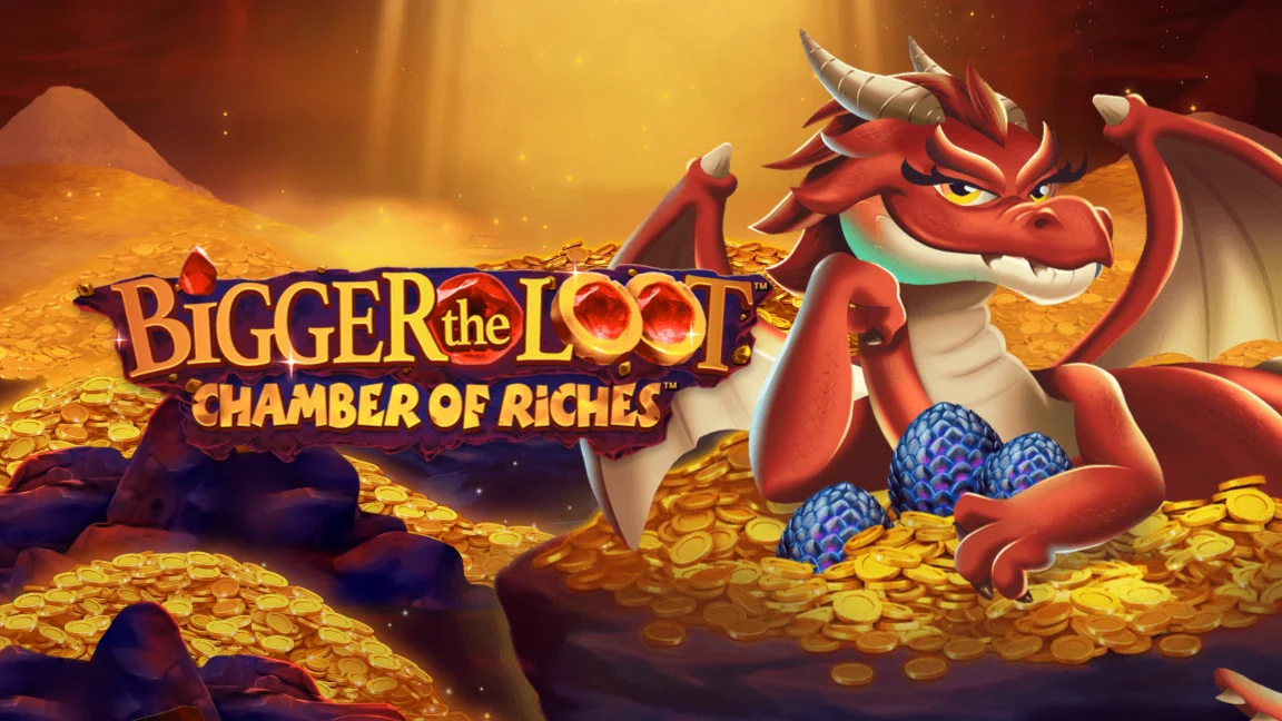 The promotional header for Bigger the Loot: Chamber of Riches, an online slot game on Betty.ca.