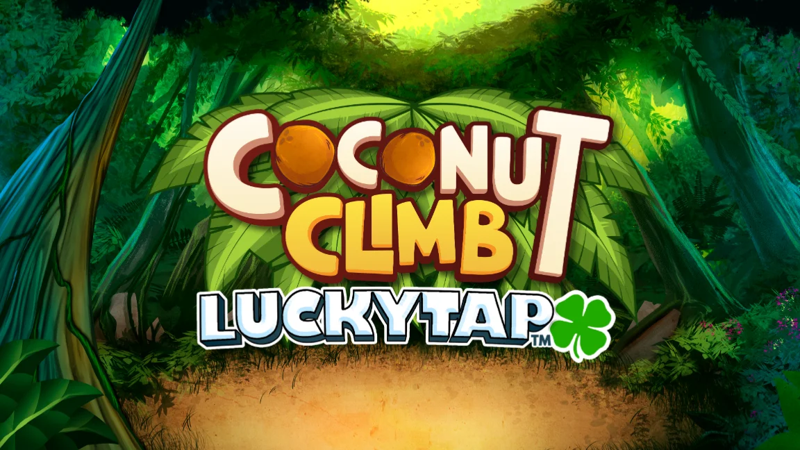 The promotional header for Coconut Climb LuckyTap, an online slot game on Betty.ca.