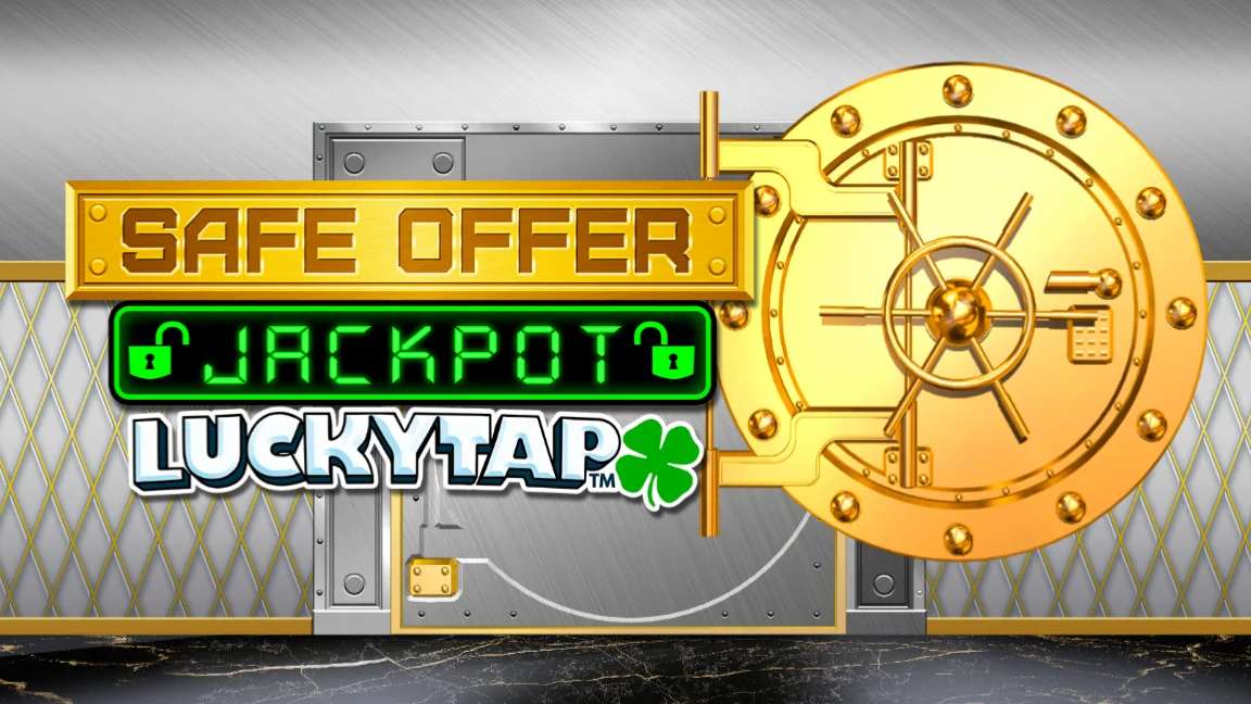 The promotional header for Safe Offer JackPot LuckyTap™, an online slot game on Betty.ca.