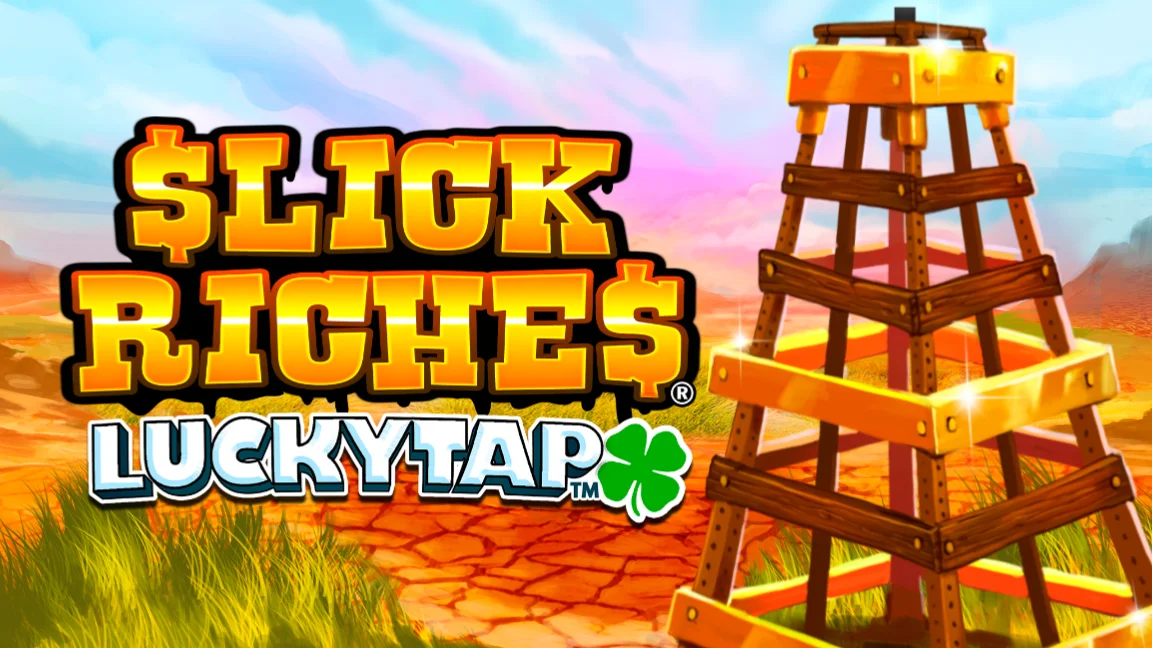 The promotional header for Slick Riches LuckyTap™, an online slot game on Betty.ca.