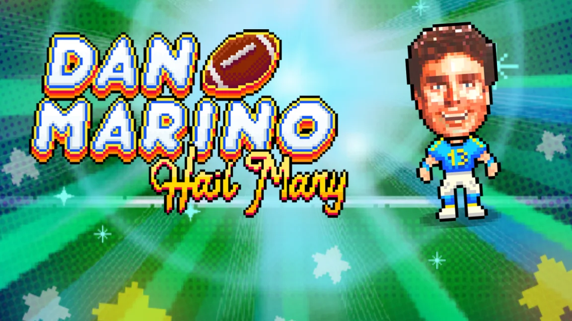 The promotional header for Dan Marino Hail Mary, an online slot game on Betty.ca.